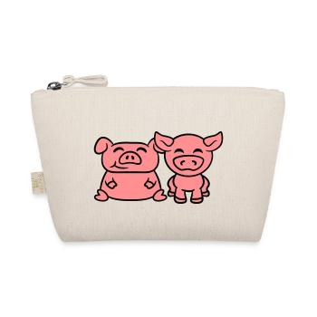 piggy porcelet 2 petit bébé doux - Trousse biologique - nature - Devant