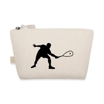 squash player vector drawing - Organic Pouch - nature - Front