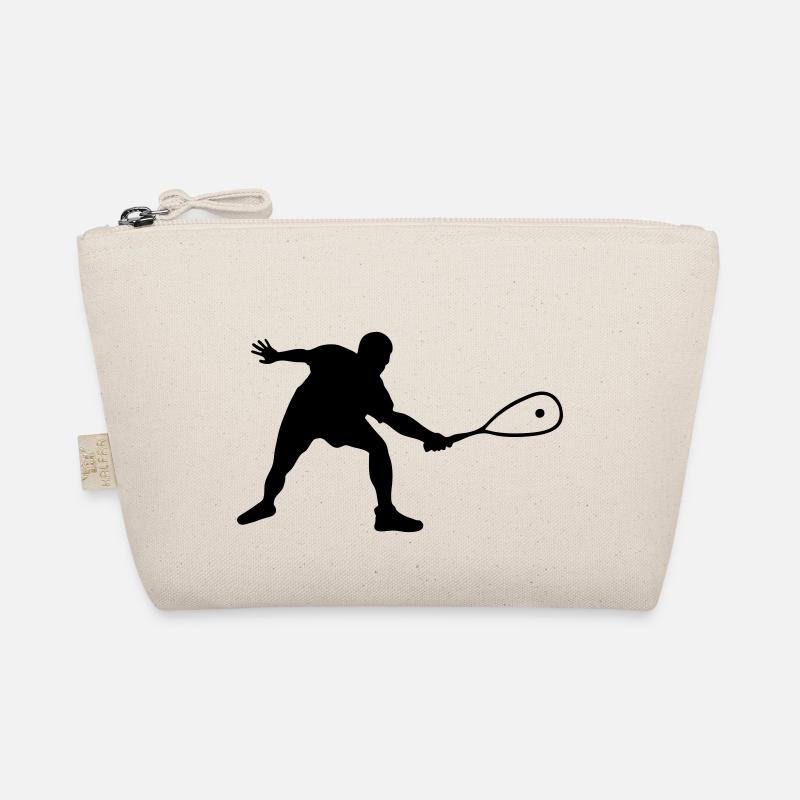 squash player vector drawing Organic Pouch