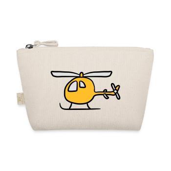 Comic Cartoon Kinder Heli Niedlich - Bio-Täschchen - Natur - Vorne