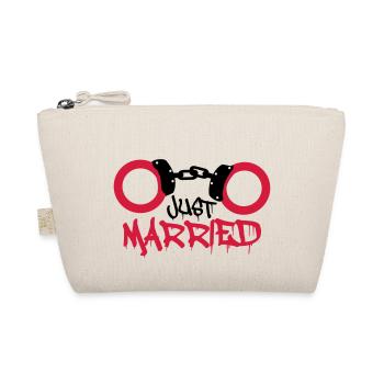 Just married Handschellen Gefangen lustig - Bio-Täschchen - Natur - Vorne