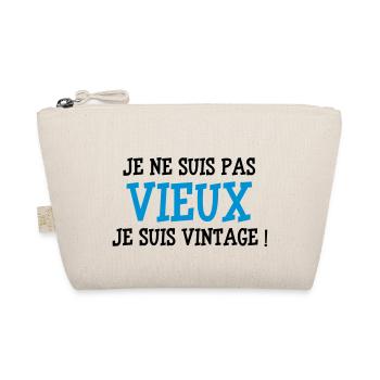 Je ne suis pas vieux, je suis Vintage ! - Bio-Täschchen - Natur - Vorne