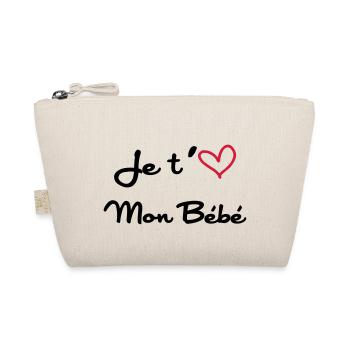 je t'aime mon bébé - Trousse biologique - nature - Devant