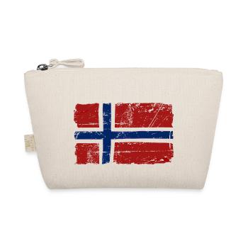 Norway Flag - Vintage Look - Trousse biologique - nature - Devant