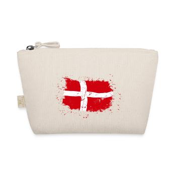 Denmark Flag - Vintage Look - Bio-Täschchen - Natur - Vorne