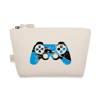 cracks old scratches cool blue design controllers - Organic Pouch - nature - Front
