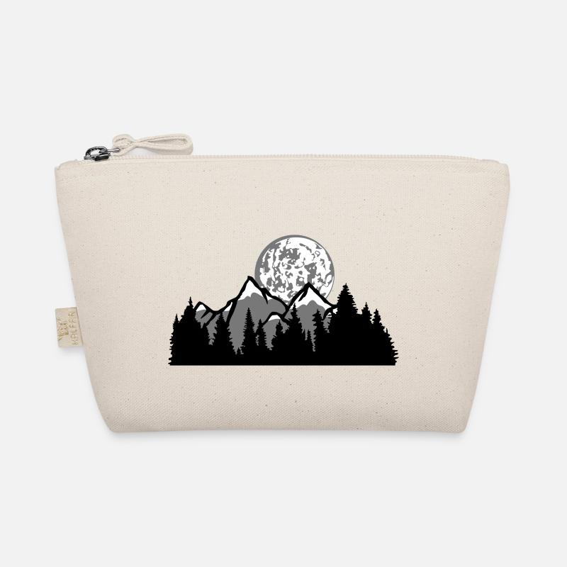 night moon full moon mountains hills forest mountainous exp Organic Pouch