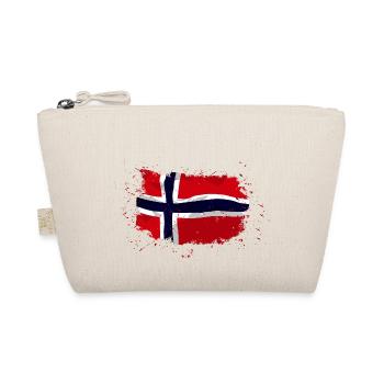 Norway Flag - Vintage Look - Bio-Täschchen - Natur - Vorne