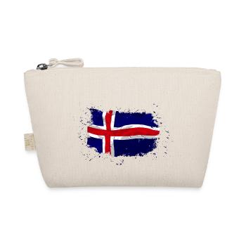 Iceland Flag - Vintage Look - Bio-Täschchen - Natur - Vorne