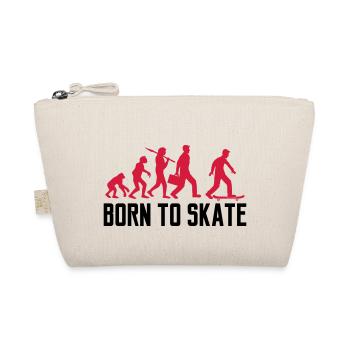 text born to skate evolution board skater skateboa - Organic Pouch - nature - Front