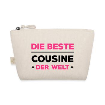 Cousin / Cousine / Vetter / Bruder / Tante / Onkel - Bio-Täschchen - Natur - Vorne