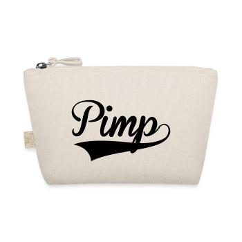 pimp retro college baseball style logo - Organic Pouch - nature - Front