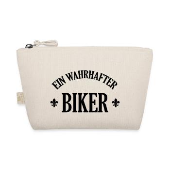 Biker Bikerin Motorradfahrer Motorrad Radfahrer - Bio-Täschchen - Natur - Vorne