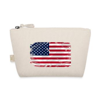 USA Flag - Vintage Look - Bio-Täschchen - Natur - Vorne