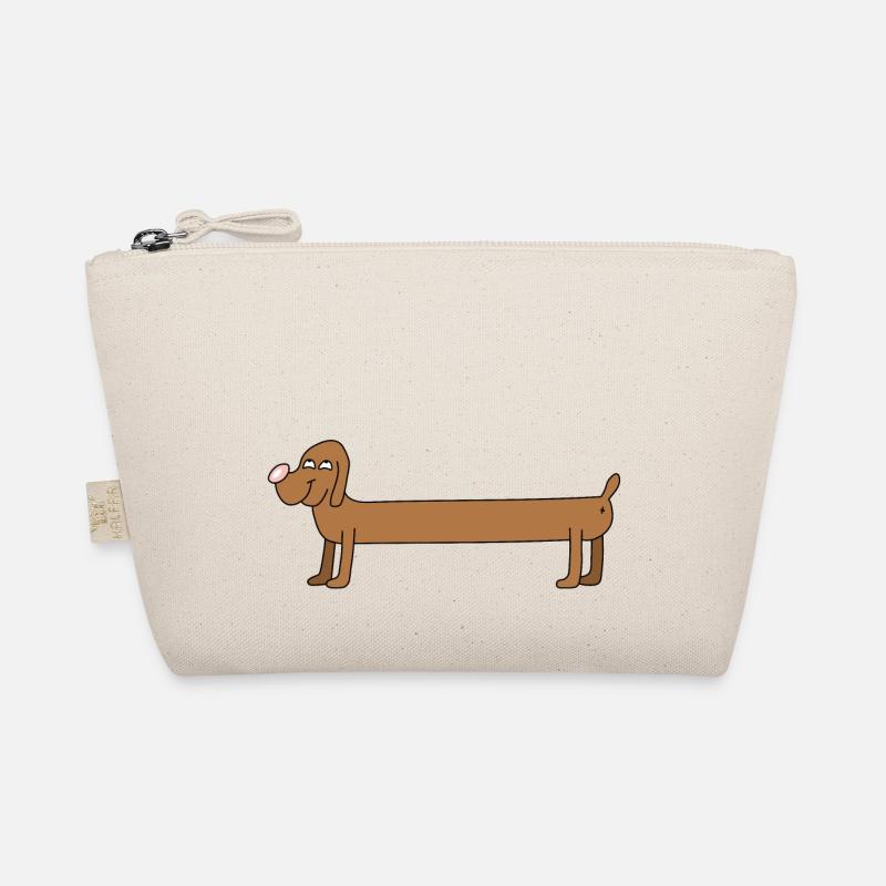 Glücklicher langer Dackel Bio-Täschchen