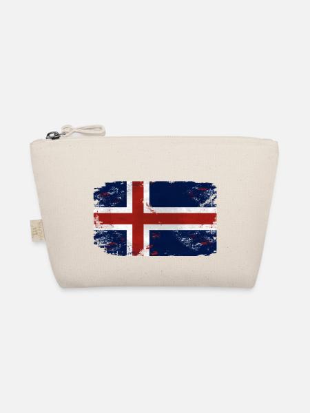 Iceland Flag - Bio-Täschchen - Natur - Vorne