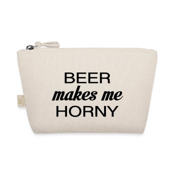 Beer makes me Horny - Bio-Täschchen - Natur - Vorne