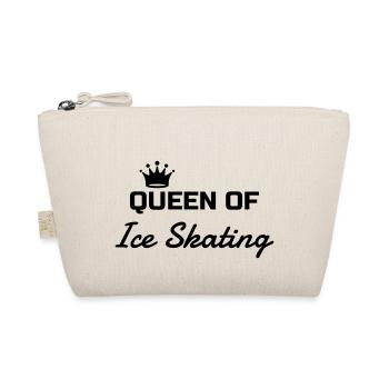 Ice Skating Skater Eislaufen Eisläufer Patinage - Organic Pouch - nature - Front