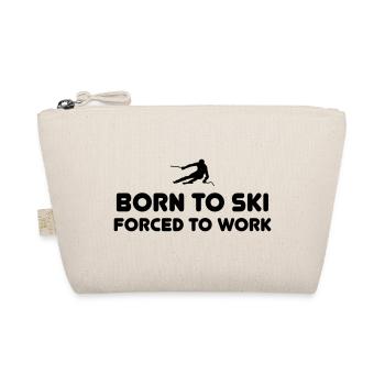 Born to ski T-Shirts - Organic Pouch - nature - Front