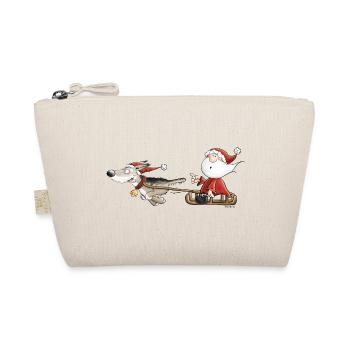Père Noël avec des traîneaux à chiens I Christmas - Trousse biologique - nature - Devant