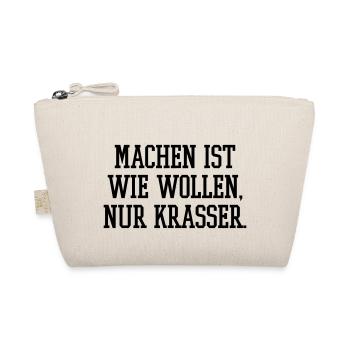 raus gehen ist wie fenster aufmachen nur krasser. - Bio-Täschchen - Natur - Vorne