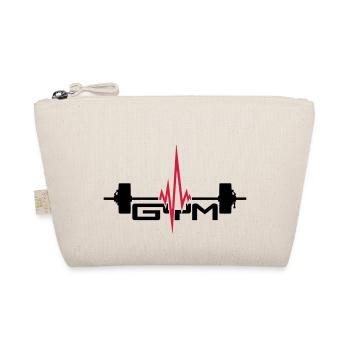 gym texte logo haltérophilie fréquence cardiaque f - Trousse biologique - nature - Devant