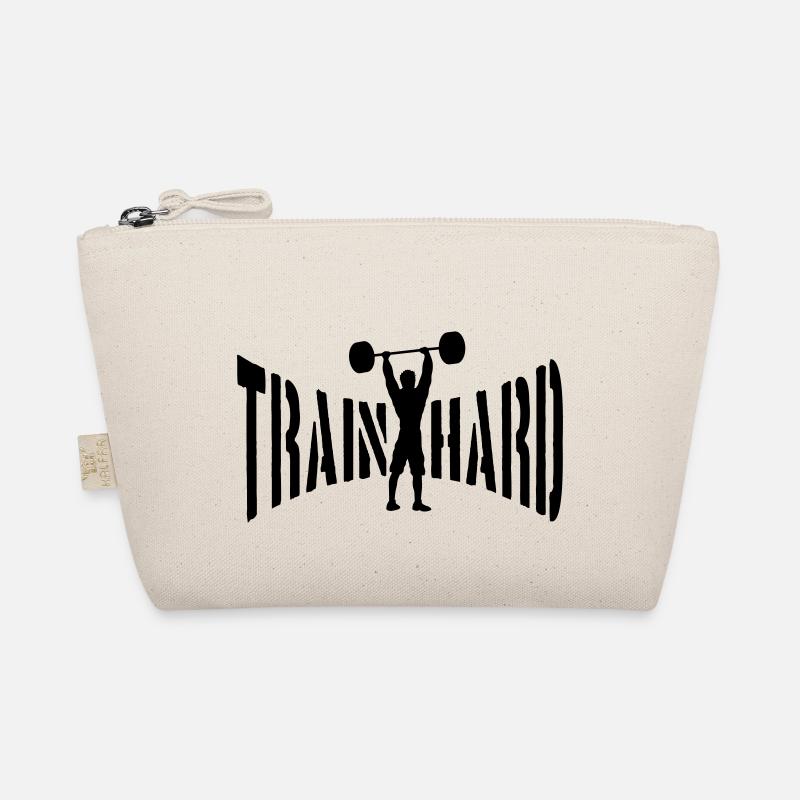 stemmen train hard text hantel trainieren hand arm Bio-Täschchen