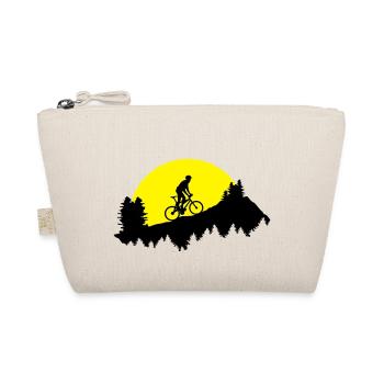 Mountain biking, mountain bikers on the mountain - Organic Pouch - nature - Front