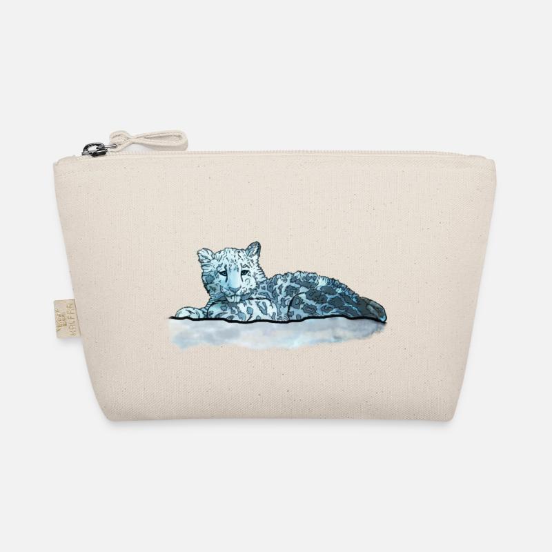 Schneeleopard Junges Bio-Täschchen