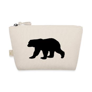 bear silhouette - Bio-Täschchen - Natur - Vorne