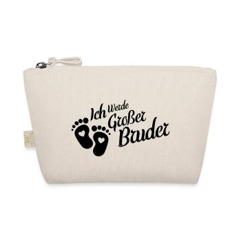 ich werde grosser bruder fussabdruck - Bio-Täschchen - Natur - Vorne
