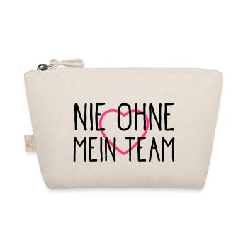 herz nie ohne mein team - Bio-Täschchen - Natur - Vorne
