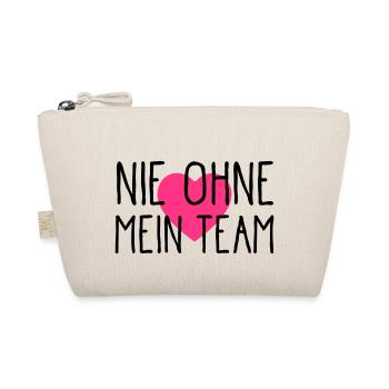 nie ohne mein team herz - Bio-Täschchen - Natur - Vorne