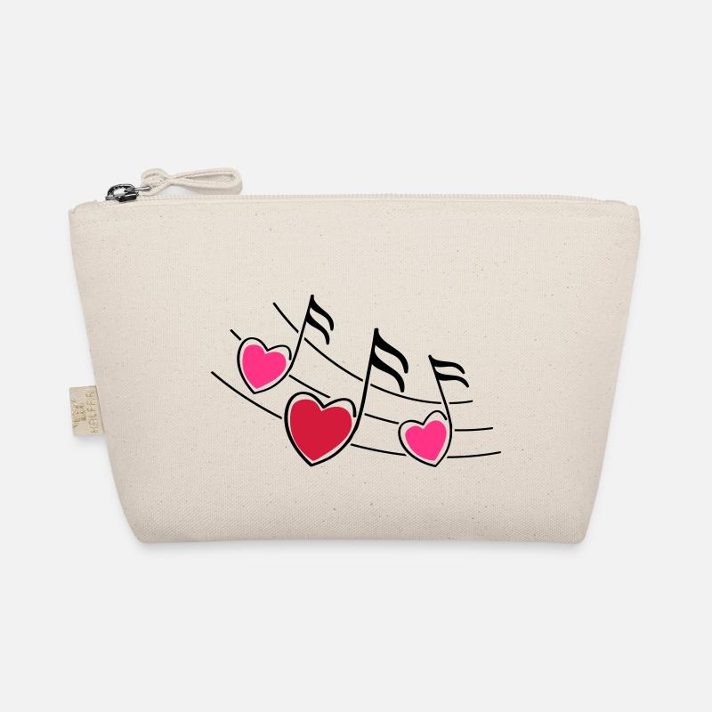 music notes hearts Bio-Täschchen