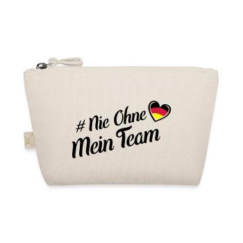 nie ohne team deutschland herz - Bio-Täschchen - Natur - Vorne