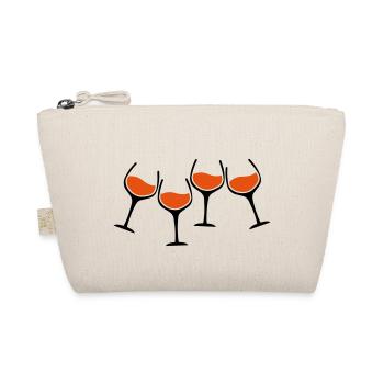rotwein glaeser anstossen - Bio-Täschchen - Natur - Vorne