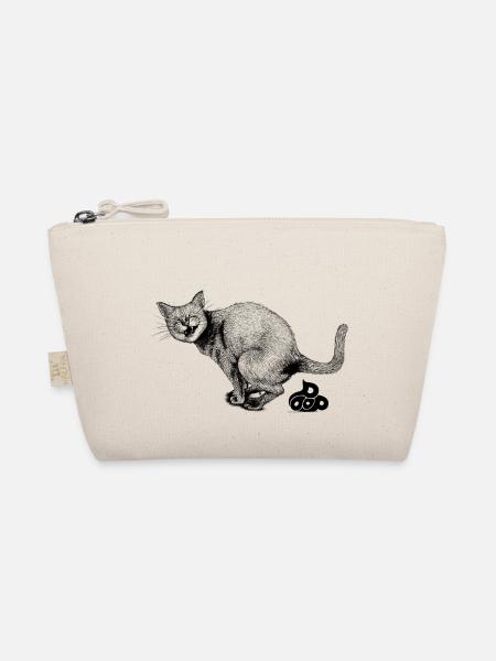 Kackende Katze - Bio-Täschchen - Natur