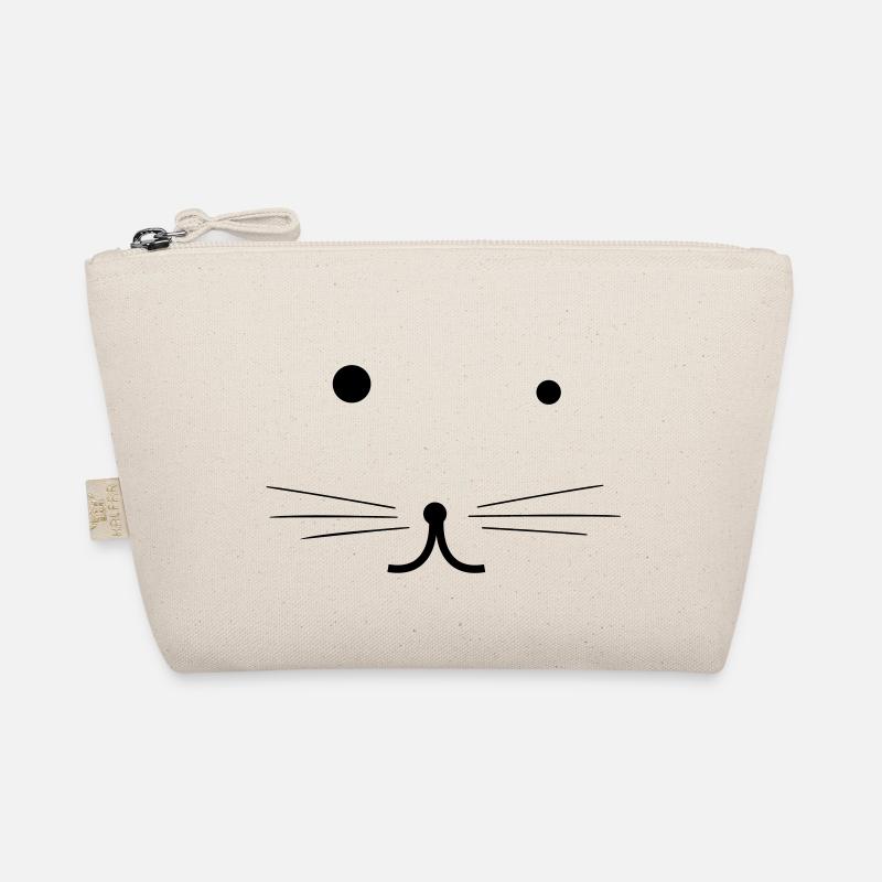 Schwarzes Tiergesicht Bio-Täschchen