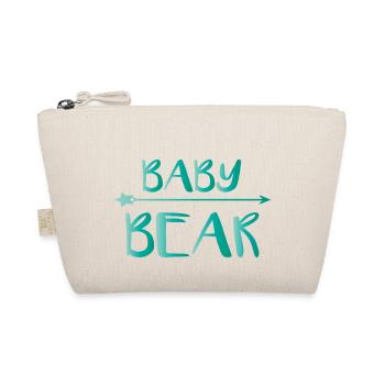 Baby bear with arrow - Organic Pouch - nature - Front