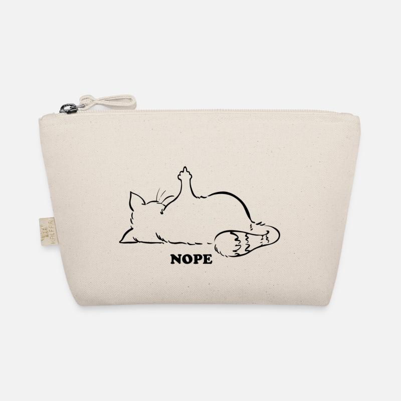 Katze Nope Mittelfinger Nein Nö Kein Bock Bio-Täschchen