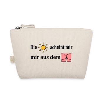 Die Sonne scheint mir aus dem Popo - Bio-Täschchen - Natur - Vorne