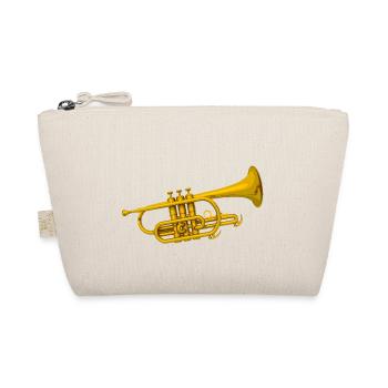 Trompete, Trumpet, Musik, Musikinstrument - Bio-Täschchen - Natur - Vorne
