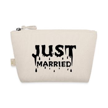 Just Married - Halloween Hochzeits Motiv - Bio-Täschchen - Natur - Vorne