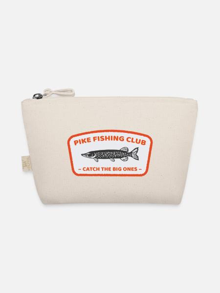 Cooles Pike Fishing Club Angel Retro Geschenk - Bio-Täschchen - Natur