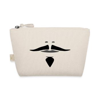 Musketeer D'Artagnan Mustache Black Barbichette - Organic Pouch - nature - Front
