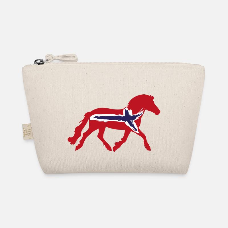 Norweger mit Flagge - Bio-Täschchen - Natur