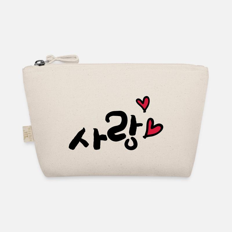 love in Korean Sarang typo c2 Organic Pouch