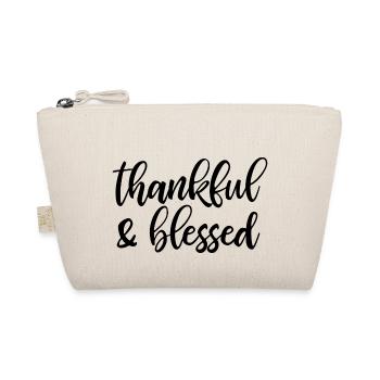Thankful & Blessed - Mother's Day Valentine's Day - Organic Pouch - nature - Front