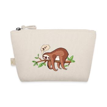 lazy fatigue drawing animal zzz bubble branch - Organic Pouch - nature - Front