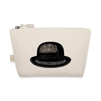 Fancy bowl hat drawing - Organic Pouch - nature - Front